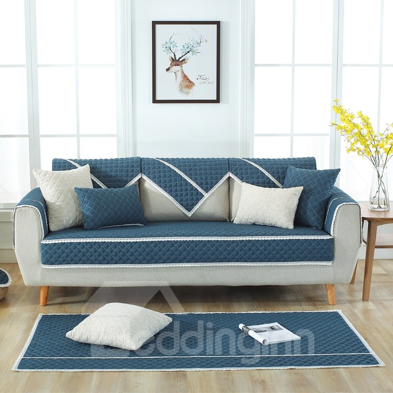 Fundas de sofá para evitar manchas, color puro, estilo simple, para todas las estaciones