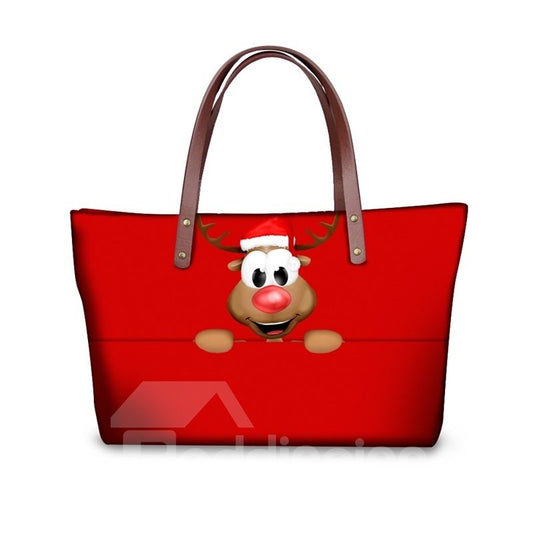 Elk So Cute 3D-gedruckte, wasserdichte und robuste Umhängetasche für Damen und Mädchen