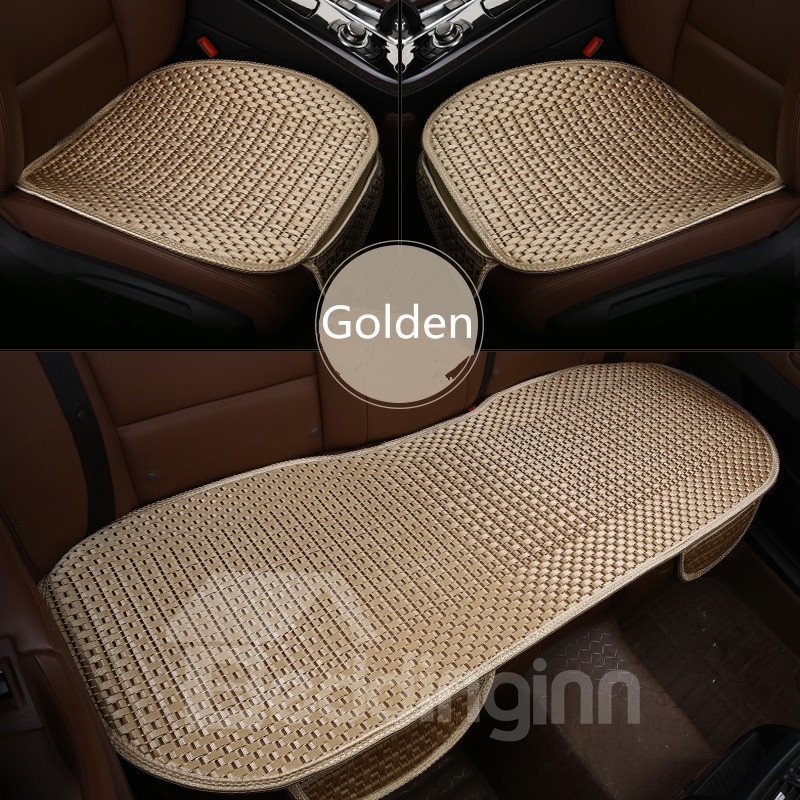 Modern Style Plain Pattern Polyester Material 3-pieces Car Seat Mat