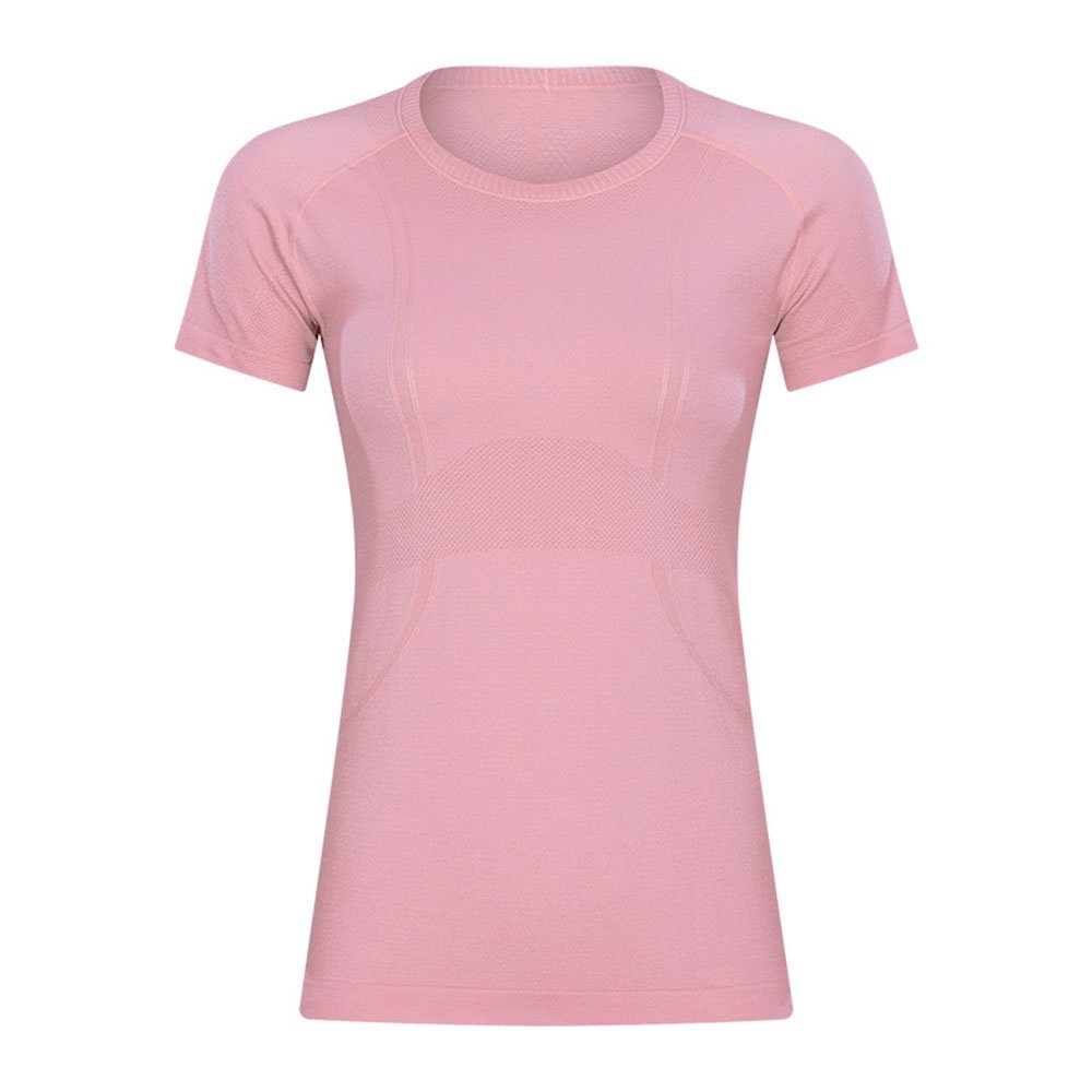 Camisas de entrenamiento para mujer Dry-Fit Camisetas de manga corta Cuello redondo Stretch Yoga Tops Camisas atléticas 