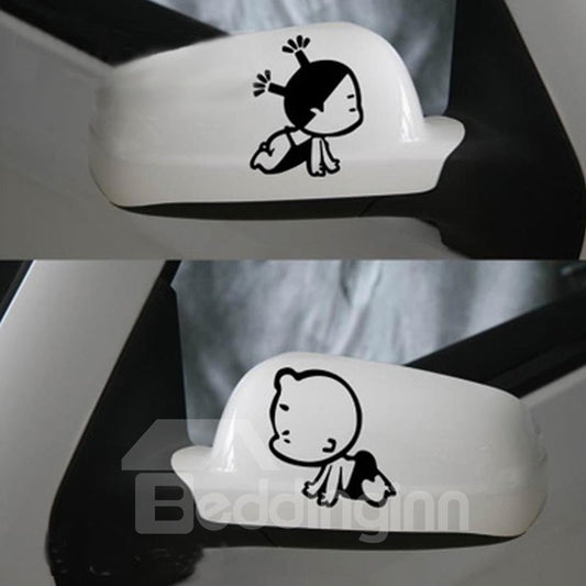 Sweet Couple Back Mirror Decor Car Sticker