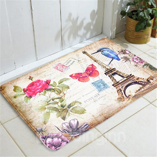 European Style Printed Anti-Slip Rectangle Area Rug