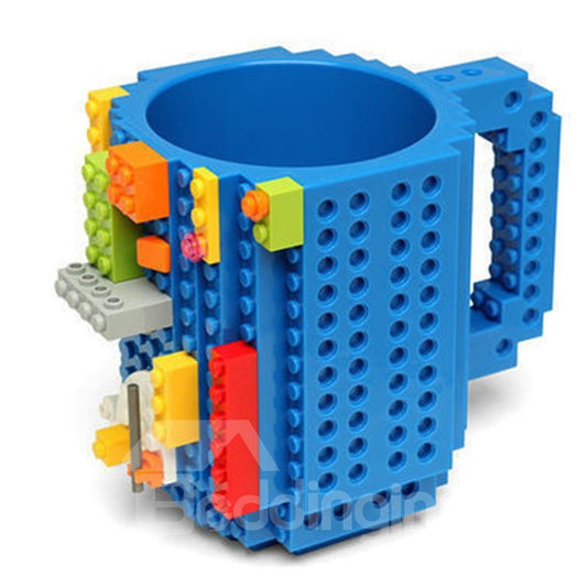 Creative DIY Build-on Brick Unique Gift Plastic Coffee Mug