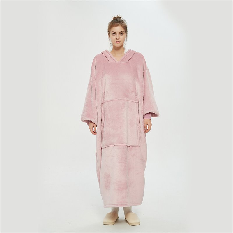 Sudadera tipo manta portátil para mujeres y hombres, manta gigante súper cálida y acogedora, manta de franela gruesa con mangas y bolsillo gigante 