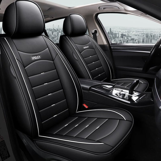 Only One Left Plaid Pu Simple Cotton Seat Cover Wear-Resistant Leather Material 5 Seats Full Coverage The Rear Seat Cover Can Be Adjusted According To The Model If You Can¡¯t Find Your Own Car Model Please Note Your Car Model When Placing An Order