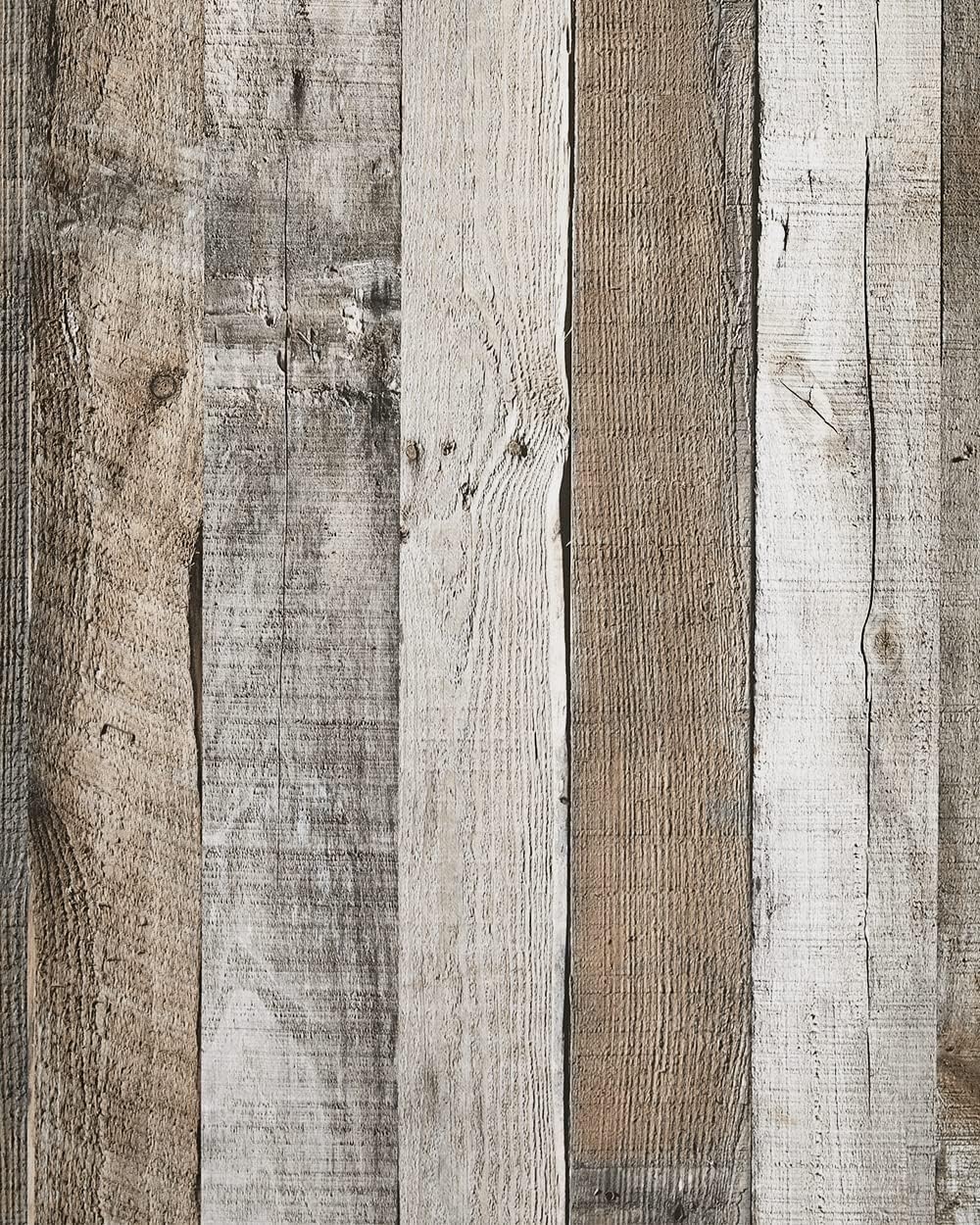 Yun-aeon Naturholz-graue Holz-Kontaktpapier-Tapete zum Abziehen und Aufkleben, 45 x 300 cm, selbstklebend, abnehmbar, Vintage-Tapete aus Kunstholz, Plankenregal, Heimdekoration, Küchenthekenabdeckung, Verwendung