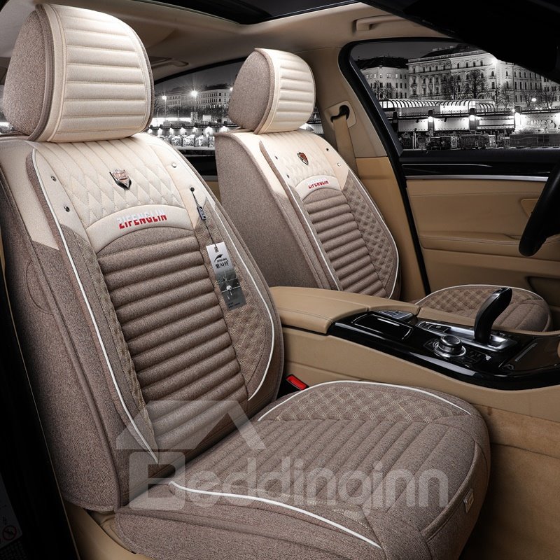 Superior Cool Flax Material F-Series Ram Tacoma Sierra Silverado Colorado Etc Universal Truck Seat Covers