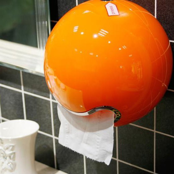 Kreativer, bezaubernder, runder Toilettenpapierhalter in Bonbonfarbe 