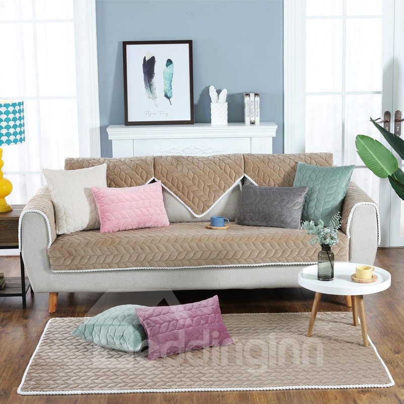 El estilo moderno antideslizante del poliéster previene las cubiertas del sofá de las manchas