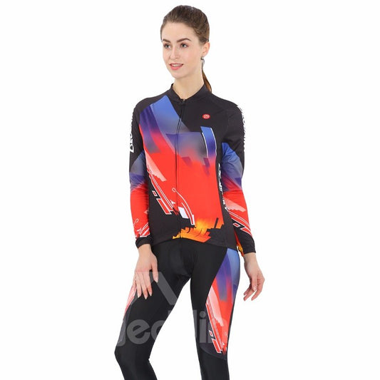 Schwarze, gepolsterte 3D-Hose, Rennrad, bequemes Damen-Radtrikot