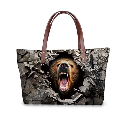Bear' s Roar - Bolsos de hombro resistentes al agua, resistentes, impresos en 3D, para mujeres y niñas