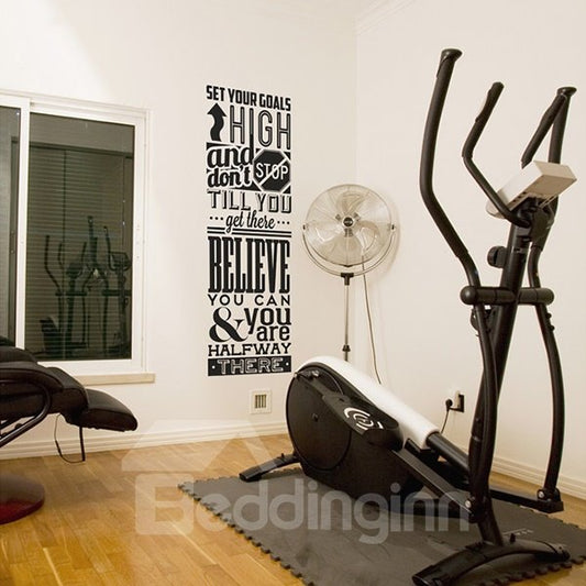 Inspirational Words and Quotes Set Your Goals High Removable Wall Sticker