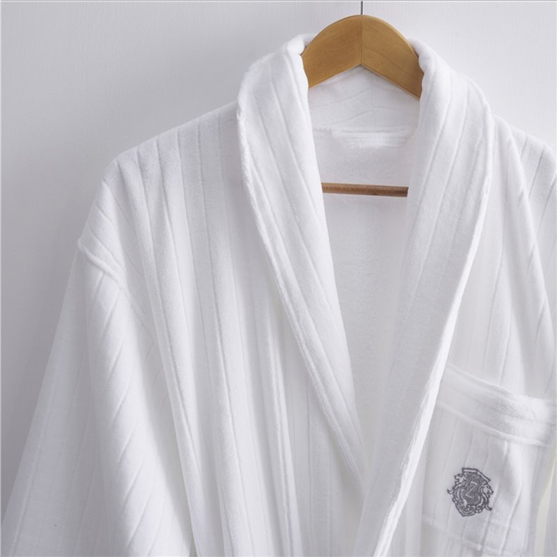 Winter New Thickened Bathrobe Boutique Cotton Embroidered Nightgown