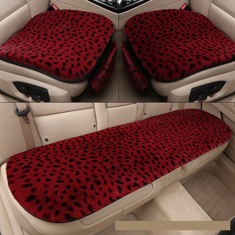 Leopard Comfort Funda para asiento de coche, protector de cojín para asiento delantero y trasero, accesorios interiores, fundas para asientos de coche con parte inferior antideslizante suave