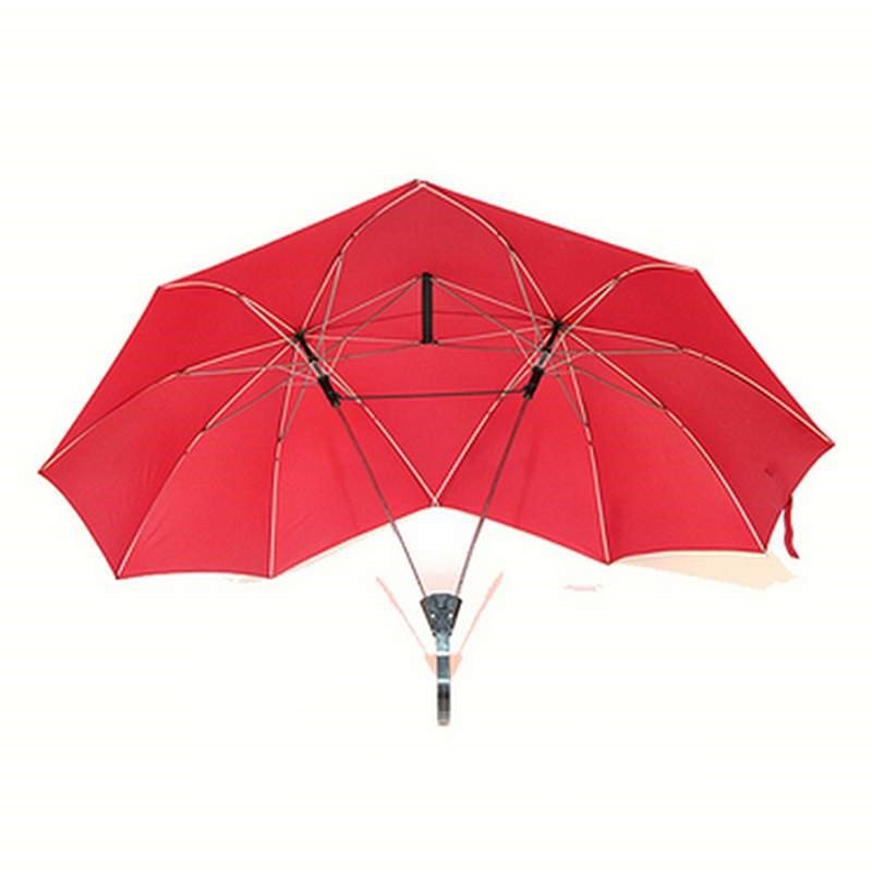 Neuartiger automatischer offener Zwei-Personen-Regenschirm, Sonnenschirm, Liebhaber-Paare-Regenschirm, zweiköpfiger Doppelstab-Außenschirm