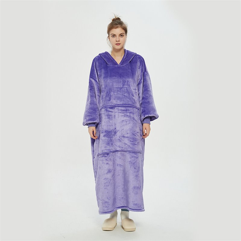 Sudadera tipo manta portátil para mujeres y hombres, manta gigante súper cálida y acogedora, manta de franela gruesa con mangas y bolsillo gigante 