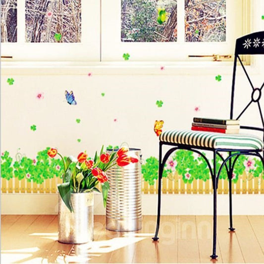 New Arrival Beautiful Butterflies and Clover Peacock Wall Stickers