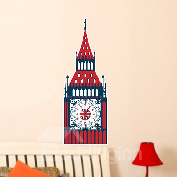 Klassische London Lanmark The Big Ben 3D-Aufkleber-Wanduhr