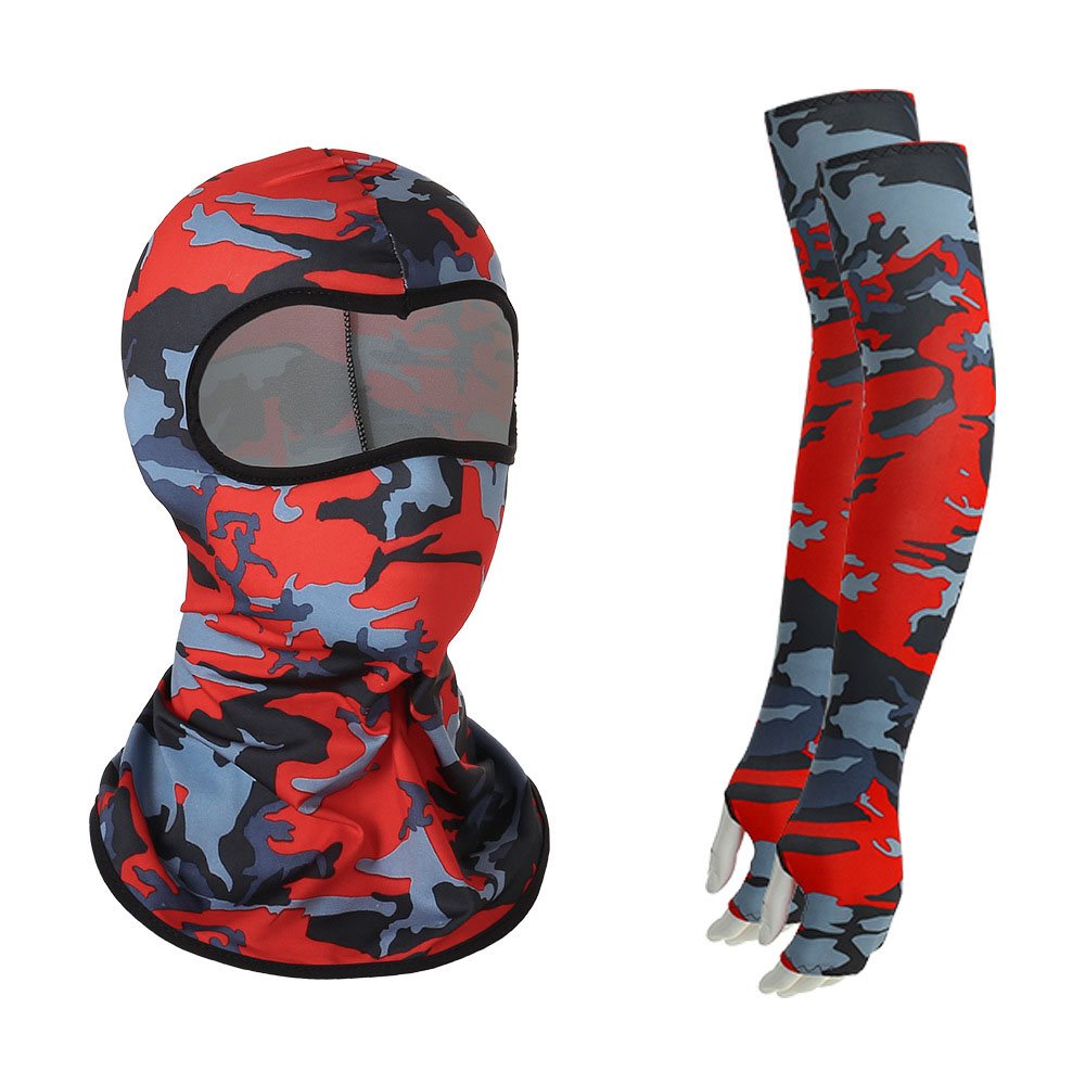 UV-Sonnenschutz, kühlende Armstulpen, Gesichtsbedeckung, Bandana-Set, Halsmanschette, Schal, Eisseide, kühlende Ärmel zum Abdecken von Armtätowierungen für Damen und Herren, Sommerzubehör für Outdoor-Aktivitäten 