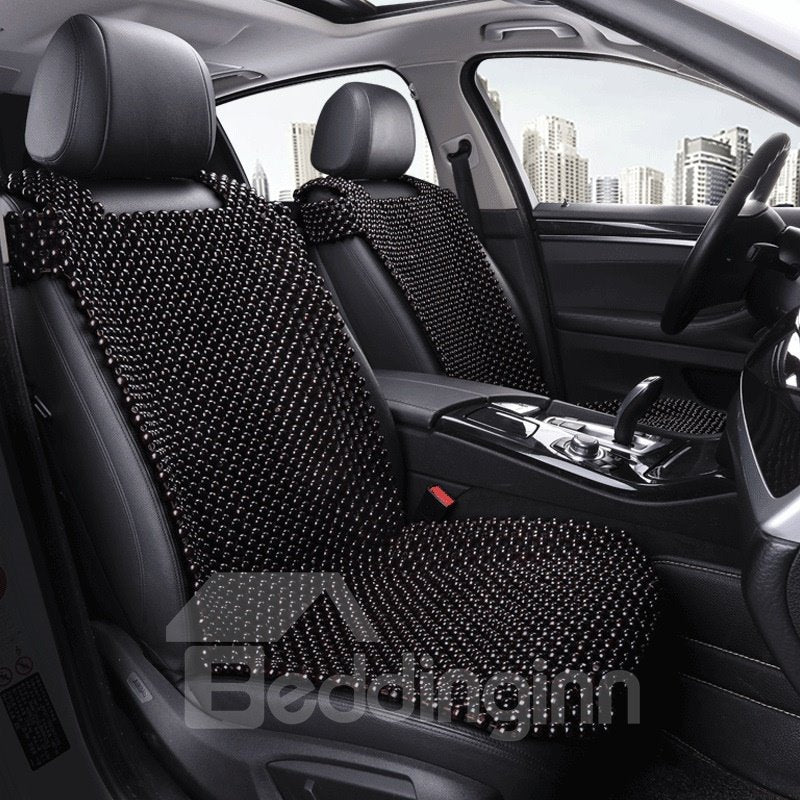 Funda de asiento de coche individual universal de bambú con patrón liso de estilo Simple, ajuste universal para Auto, camión, furgoneta, SUV 