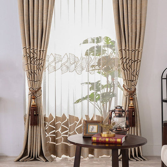 Cortinas transparentes de gasa de tul para sala de estar, dormitorio, decoración transpirable, juego de 2 paneles 