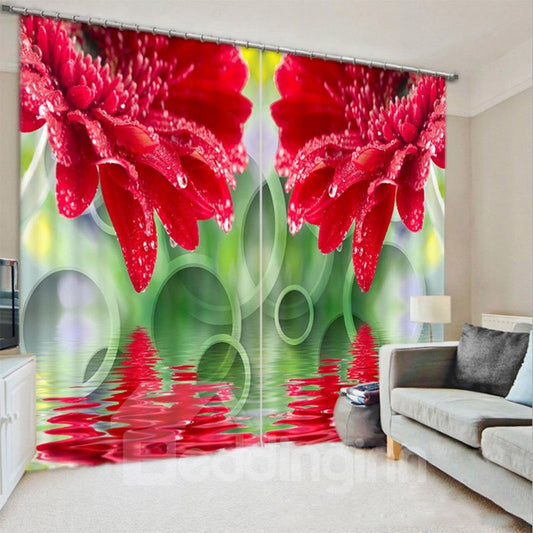 Bedinginn Vorhang-Dekoration, 3D-schöne, florale, moderne Vorhänge/Fensterschirme 