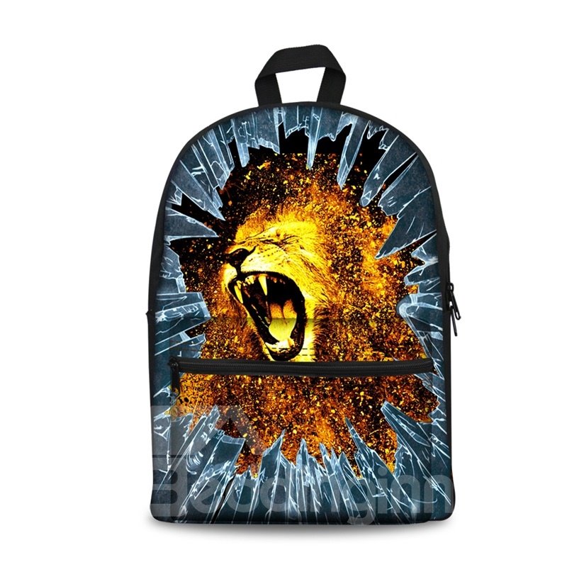 New Fashion 3D Jump Style 2D Drawing From Cartoon Lions Backpack Students School Campus Bags