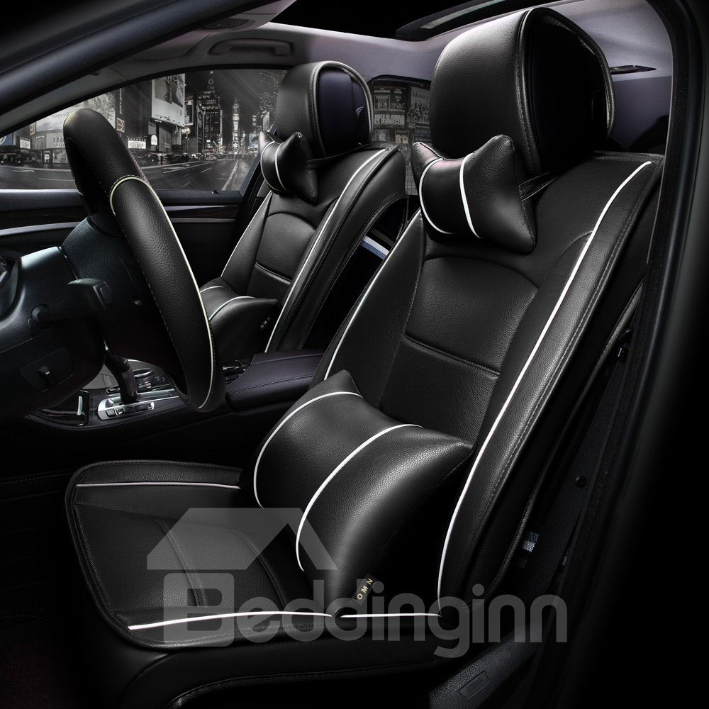 Modernistic Business Style Pure Color Leather Custom Seat Cover