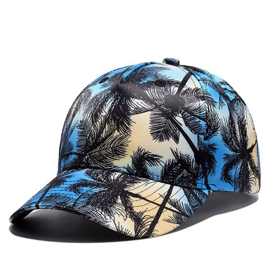 Moda Hawaii Cocotero 3D Impreso Gorra De Béisbol Sombrero Unisex Ajustable Casual Snapback Flat Bill Hip Hop Sombrero