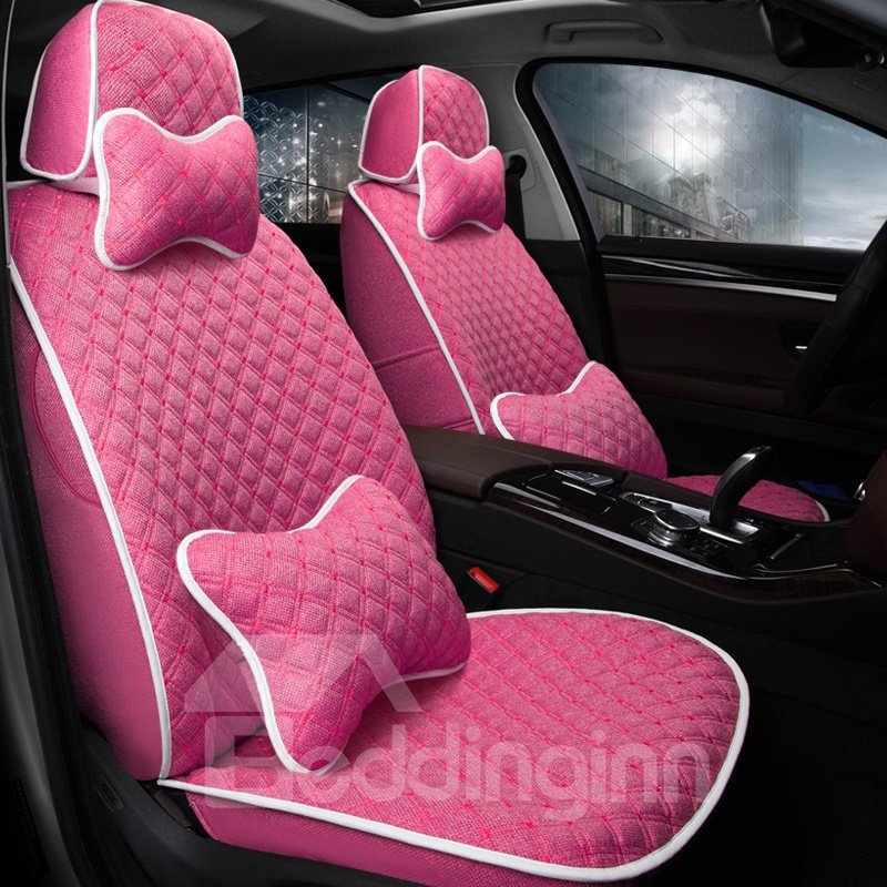 Extrem komfortabler Flachs-Material-Mini-Kissen-Design, maßgeschneiderte Autositzbezüge 