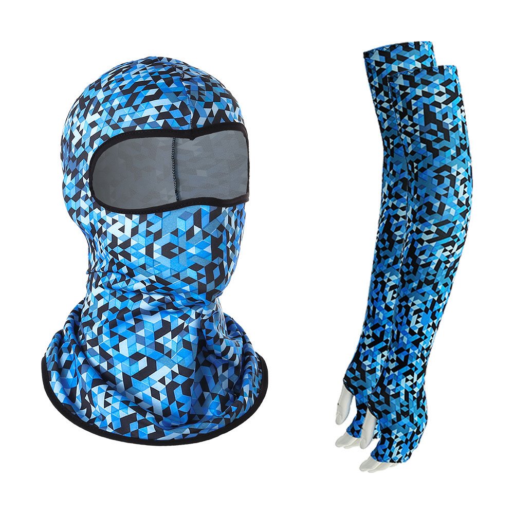 UV-Sonnenschutz, kühlende Armstulpen, Gesichtsbedeckung, Bandana-Set, Halsmanschette, Schal, Eisseide, kühlende Ärmel zum Abdecken von Armtätowierungen für Damen und Herren, Sommerzubehör für Outdoor-Aktivitäten 