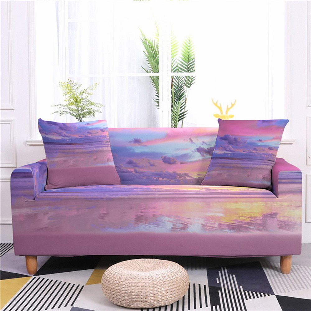 1/2/3/4 Seater Nautical Ocean Theme Sofa Slipcover Spandex Soft Couch Sofa Covers Washable Furniture Protector