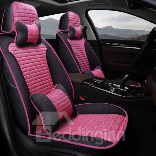 Extreme Comfort Design Mini Cushions Linen Material Custom Fit Car Seat Covers Anti-skid Wear-resistant Dirt-resistant Durable And Breathable Car Seat Covers
