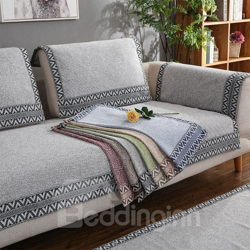All Seasons Simple Style Anti-Slip Plain Sofa Covers