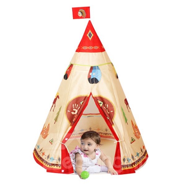 Egyptian Tribal Triangle Kids Non-woven Fabrics Indoor Tent