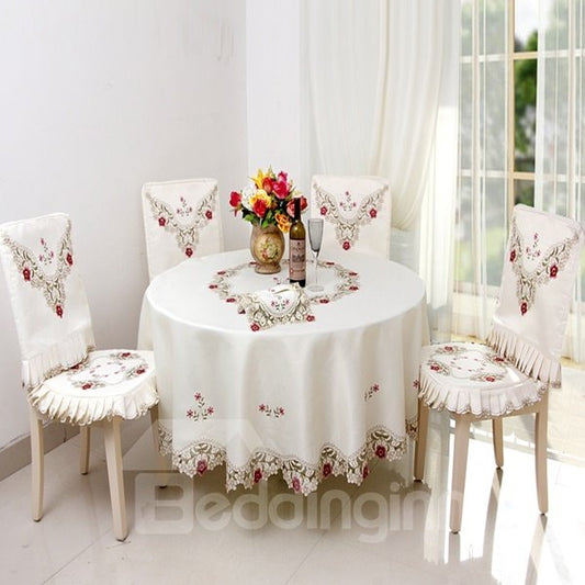 Fundas para sillas de comedor con estampado de flores lavables de fibra de poliéster súper ajustadas