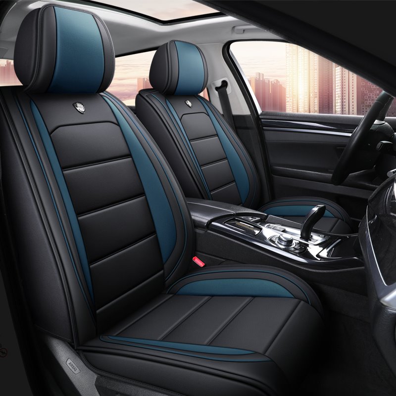 Full Coverage Simple Style 5 Seater Universal Fit Seat Covers High Quality Leather Material Wear Resistant and Durable Vehicle Cushion Cover for Cars SUV Pick-up Truck£¨Ford Mustang and Chevrolet Camaro are Not Suitable£©