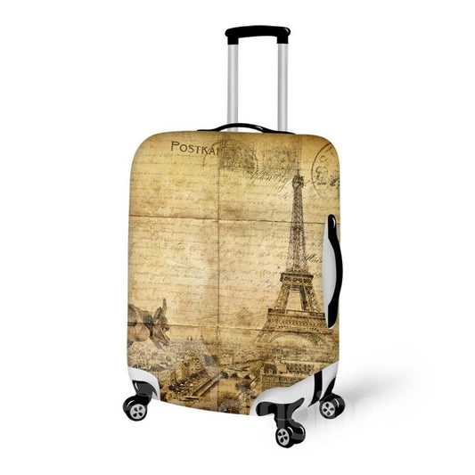 3D-Muster Retro Eiffelturm Post wasserdichte Gepäckabdeckung 20/22/24/26/28 Zoll