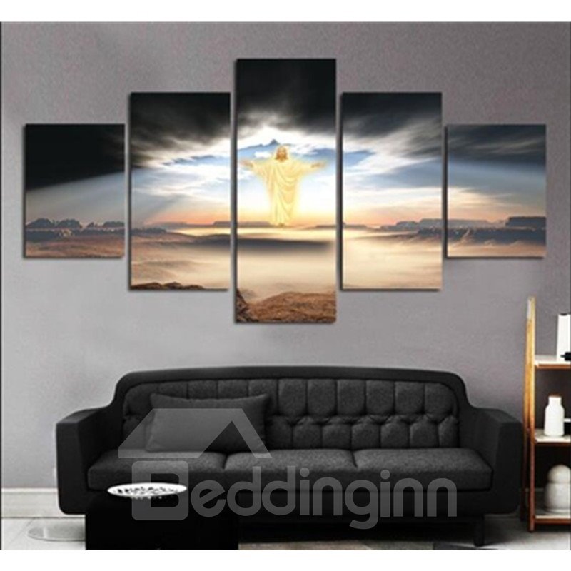 Man of God Hanging 5-Piece Canvas Eco-friendly and Waterproof Non-framed Prints