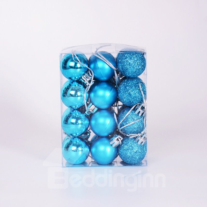 24 Pack 1.2'' Plastic Christmas Decorative Ball