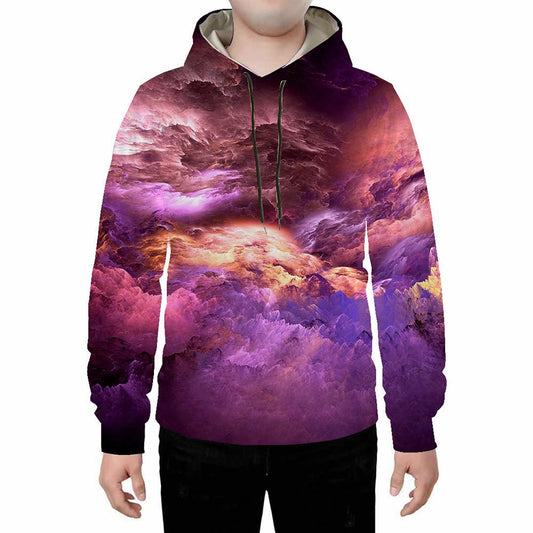 Manga larga Universo 3D Impreso Sudadera con capucha Sudaderas Pantalones deportivos Chándales Conjuntos de ropa de calle Estampado casual Primavera Otoño Invierno Traje para hombres