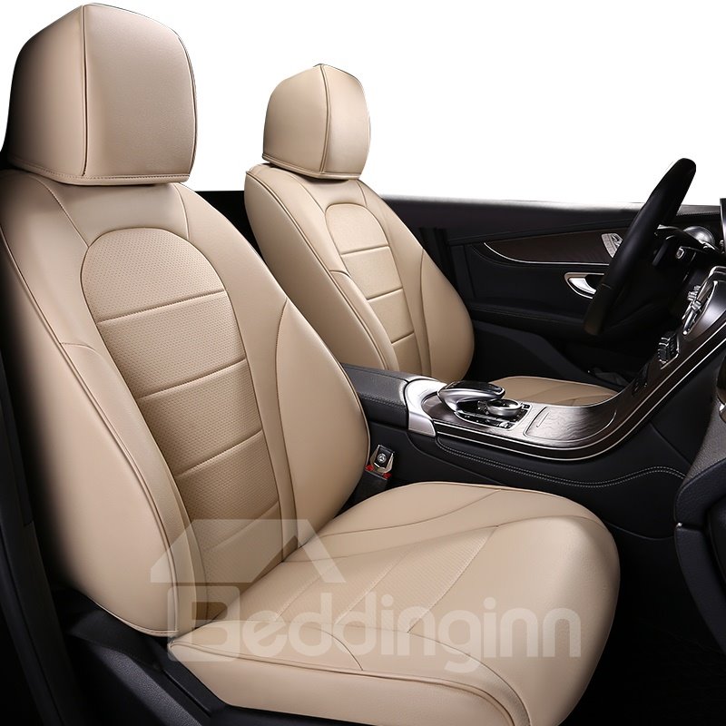 PU Material Business Style Stripe Patterns Custom Fit Seat Covers