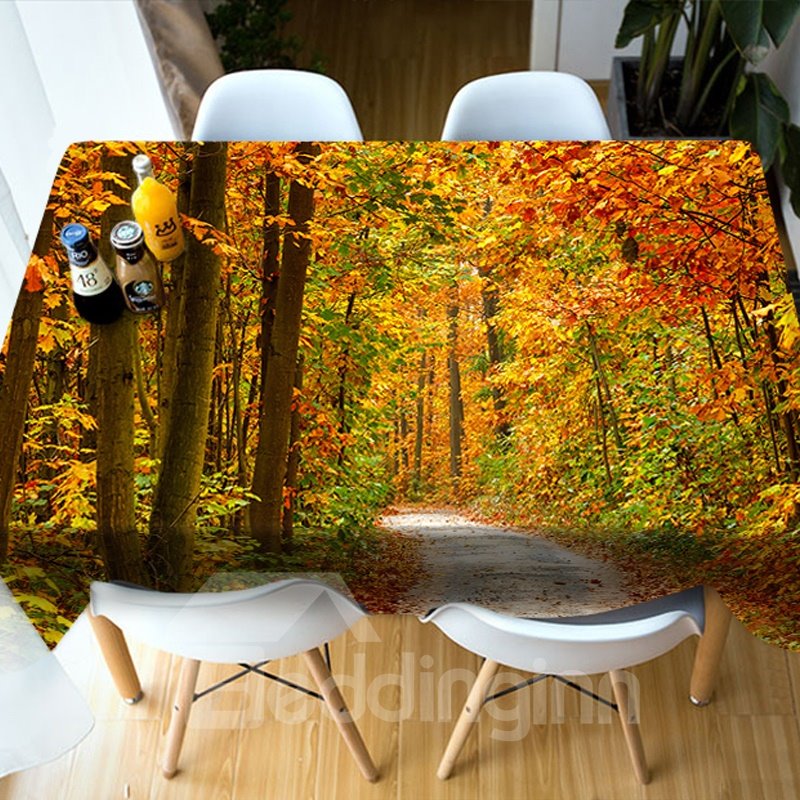 3D-bedruckte Tischdecke aus Polyester im europäischen Stil mit Feiertagsdekoration
