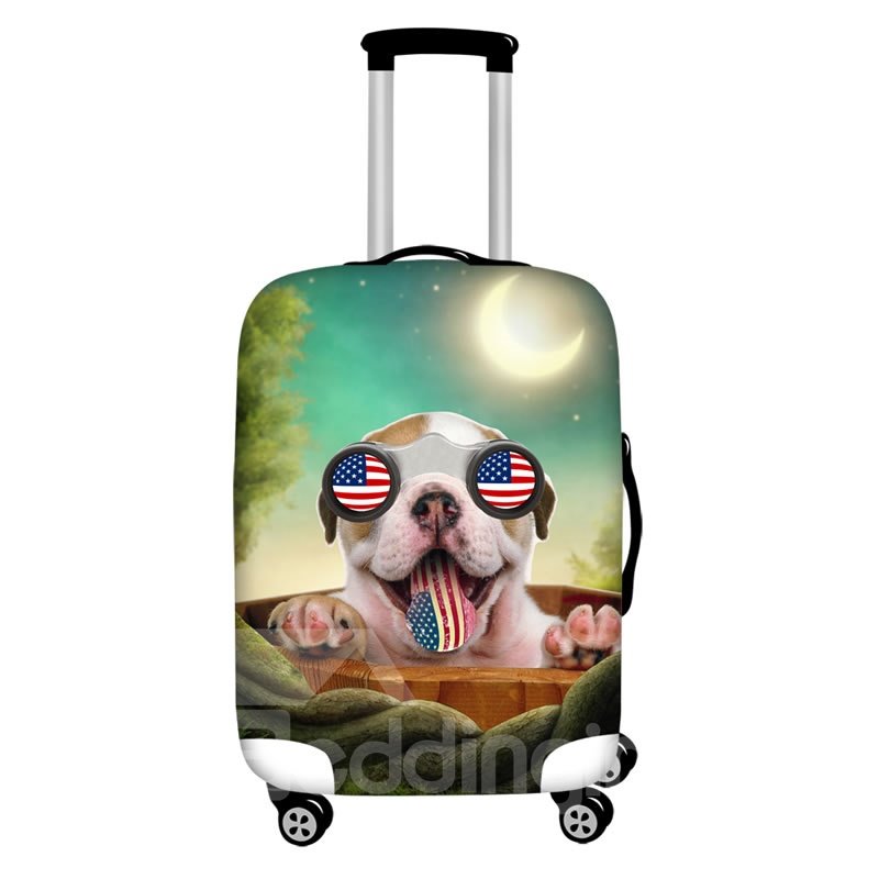 French Bulldog Summer Beach Waterproof Suitcase Protector for 19 20 21