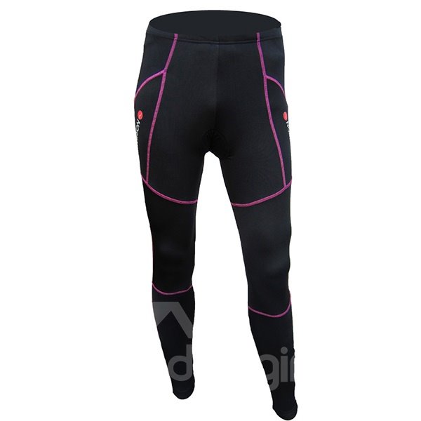 Pantalones de compresión de ciclismo acolchados negros para mujer Mallas para exteriores 