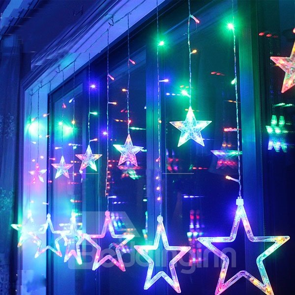 Hermosas luces LED de cadena para interiores y exteriores con forma de estrella