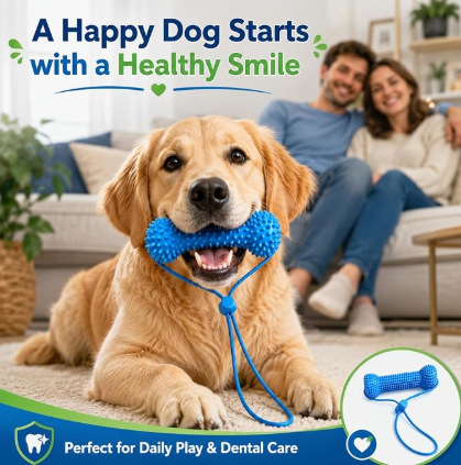 2Pcs Dual-Action Canine Dental Prop,Dog Toys Dual-Action Teeth Cleaning Mouth Prop,Dogs Chew Toys,Brushing Your Dog'S Teeth is Easier,Pet Oral Care for Small,Dog Mouth Opener for Medium and Large Dogs