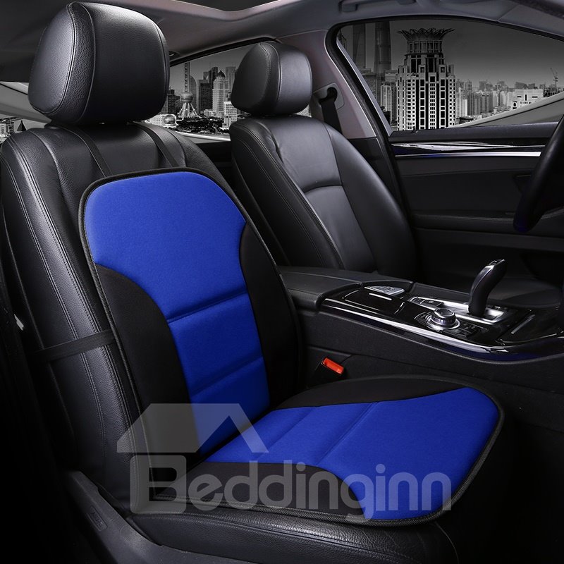 Simple Style Color Matching PU Leather Front Single-seat Car Seat Cover