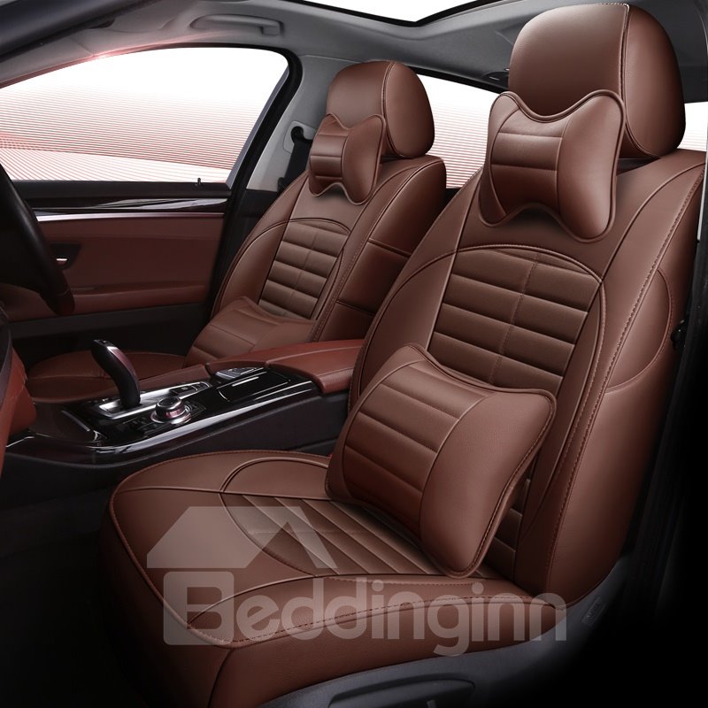 Luxury Plain Pattern Modern Style Leather Custom Car Seat Cover