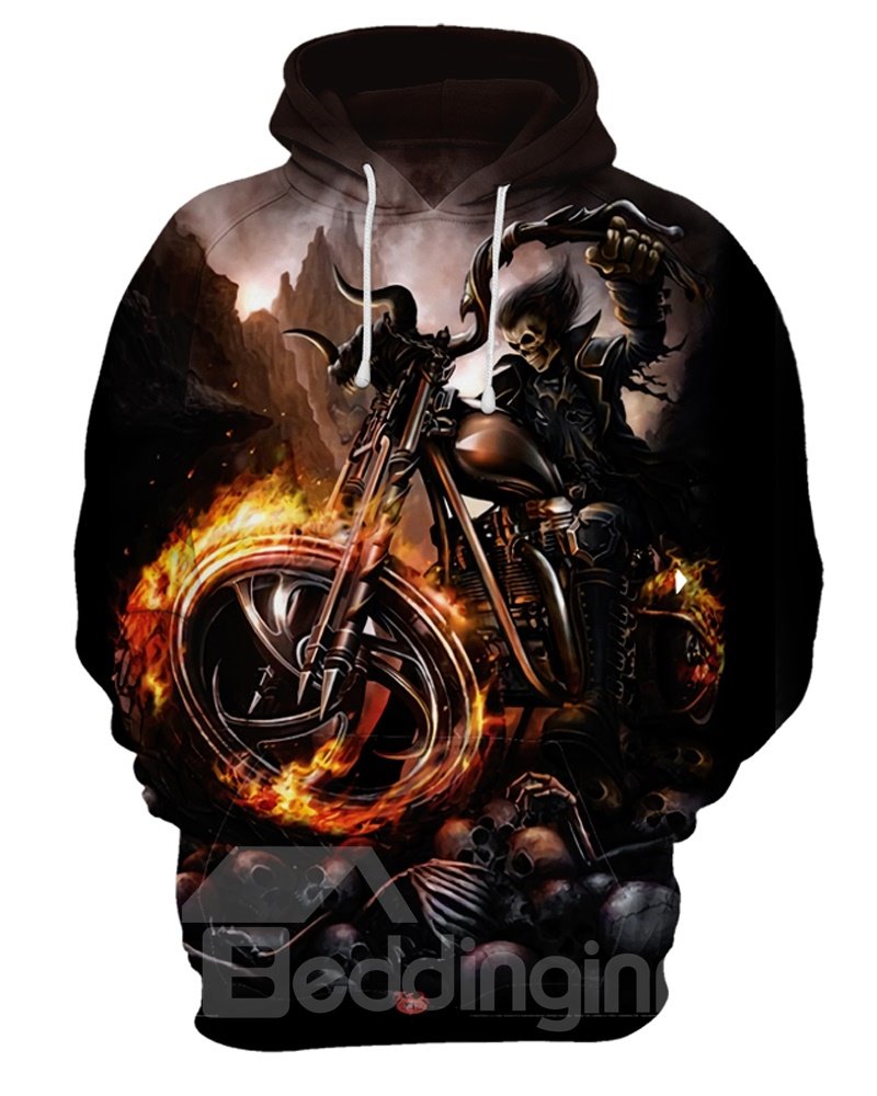 Pullover Unisex Graphic Pattern Bright Color Polyester 3D Painted Hoodie